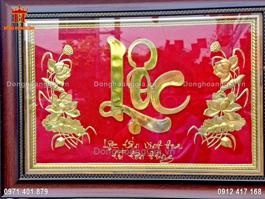 Đồng Hoàng Gia là địa chỉ chế tác tranh chữ lộc thư pháp mạ vàng uy tín